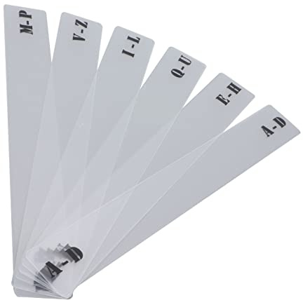 Carte Intercalaire et Séparateur de Disques Vinyle Horizontal avec Film Antipoussière pour Organisation Alphabétique de Disques Vinyle