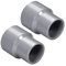 QUARKZMAN 2 Piezas 40mm x 32mm Interior Diámetro PVC Conector Reductor Acoplamiento para Tubería, DWV Reductor Acoplamiento de Tubería, Kit de Accesorios de Plomería PVC, Gris