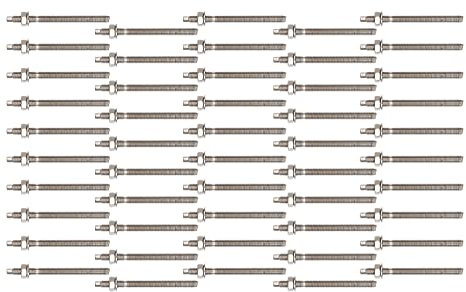 Isolbau Ankerstange aus A4 Stahl M12 x 160 mm - 50 Stück ETA Zulassung Gewindestange Verbundanker mit Mutter & Unterlegscheibe Schwerlast-Anker Schwerlast-dübel