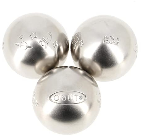 Obut - Junior Edelstahl Espace – Boccia-Kugeln – Silbermetallic – Einheitsgröße