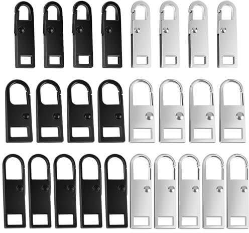 26 Stück Reißverschluss Zipper, Haltbarkeit Reißverschluss Anhänger Reißverschluss Schieber, Reißverschluss Zipper Ersatz, Reißverschluss Reparatur Zipper, Ersatz Zipper für Reißverschluss
