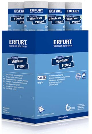 Erfurt Vliesfaser Protect 203 Vliestapete 10.05X0.53 Strukturtapete 6 Rollen 1004311