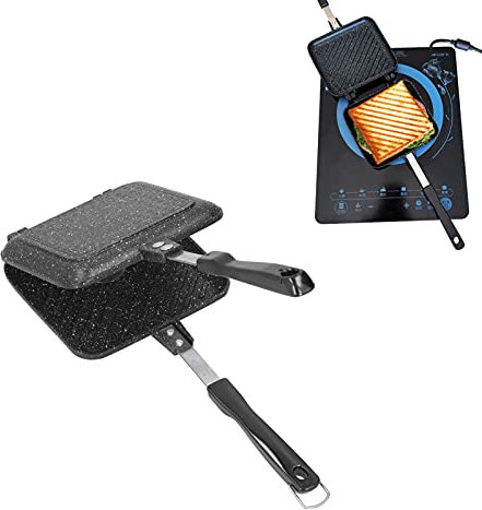 Sándwich Pan Tostadora Sandwichera Panini Prensa Frittata Pan Grill Quesero Sartén De Doble Cara Antiadherente Aluminio Desayuno Panqueque Electrodomésticos