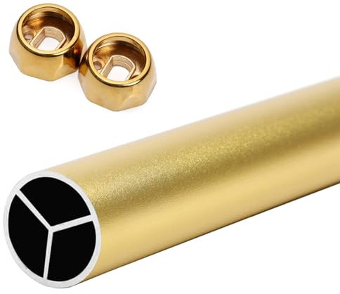 BBHW Kleiderstange Schrank Runde Kleiderstange im Mattierten Design, Abnehmbare Garderobenstange, Robuster Kleiderständer aus Rohr mit Halterung (Color : Gold, Size : 70cm(27 1/2) Length)