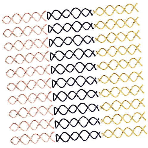 Ipetboom 30pcs Spiral Hairpins Bun Hair Clips Spiral Hair Barrette Twists Spring Screw Clip for Women and Girls Screw Hairpin Hairstyles