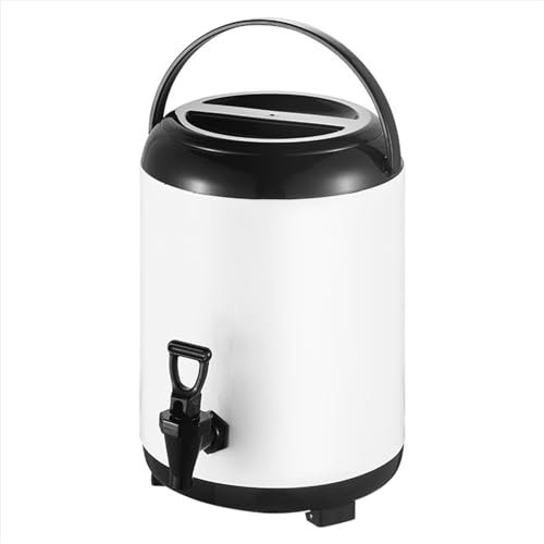 ZMIN Neuer Heißwasserspender mit Wasserhahn, Edelstahl-Heiß- und Kaltwasserspender, große Kapazität, Tee-Wärmflasche, 6 l/8 l/10 l/12 l,E,6L