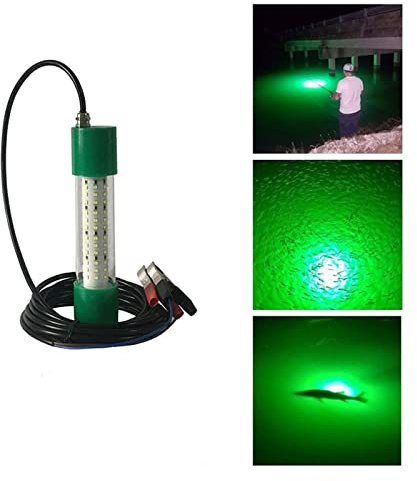 HEXEH Luz subacuática Luz de Pesca submarina 80W/100W Barco de Pesca 12V IP68 lámpara de Pesca Sumergible de caída Profunda luz LED de Pesca submarina Luces de Estanque (Color : Green, Size : 71-80W)
