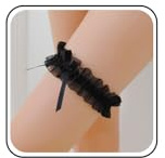 Inateannal Hochzeits Strumpfbänder für Braut schwarze Spitze Schleife Oberschenkel Bein Ring Spitze großer Stretch Satin Strumpfgürtel klassisches handgefertigtes Stretch Strumpfband Party Accessoire
