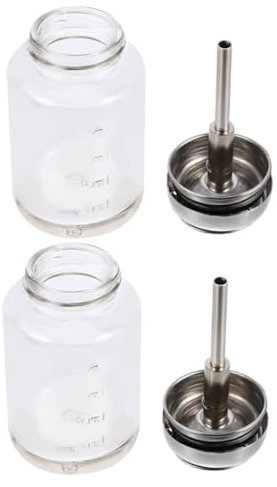 MAGICLULU 2pièces Bouteille Artisanale Verre Rechargeable Sous-bouteille Pour Cosmétiques Bouteille Verre Vide Récipient De Rangement