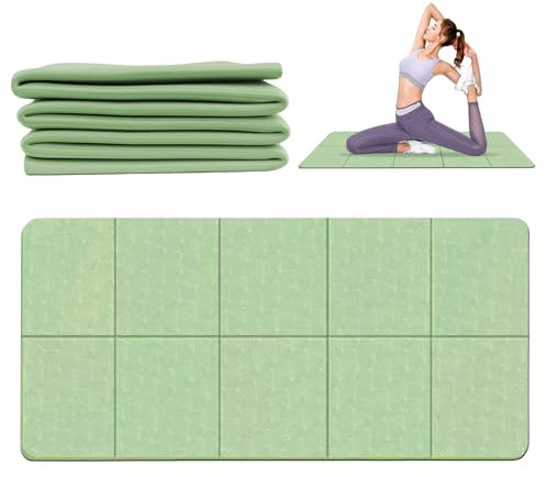 Faltbare Yoga Matte Rutschfest, Portable Fitness Matte, Anti-Slip Reise Yogamatte für Yoga, Pilates & Workout