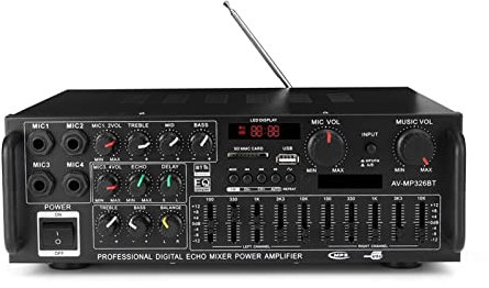 amplificador de audio, Versión Bluetooth Amplificador estéreo Amplificador inalámbrico 2 canales HIFI STEREO AUDIO AUDIO INICIO AMPLIFICADOR DE POTENCIA DE POTENCIA DE KARAOKE AMPLIFICADOR DE AUTO par