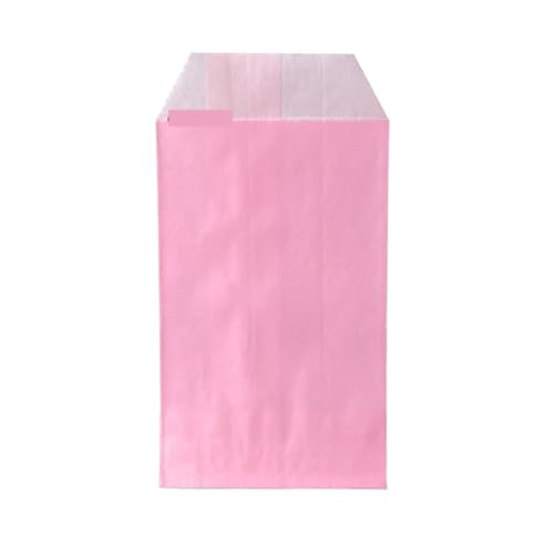 Mini Mehrfarbige Feste Reine Farbe Beutel Kraft Papier Taschen Hochzeit Party Einladung Grußkarten Papier Geschenk Tasche Gast GeschenktüTen(Solid pink)
