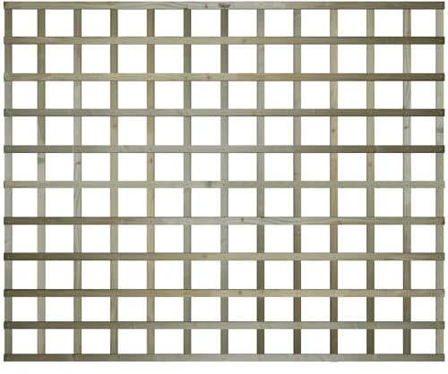 6x5ft (W: 6ft x H: 5ft) Premier Flat Frameless Rough-Sawn Square Trellis Pressure-Treated Garden Panel with 100-120mm Squares Fence Topper/Wall Art Width 1828mm x Height: 1500mm