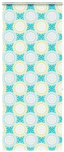 vidaxl shower roller blind with cassette - 90x240cm - water- peva, space-saving, ornamental pattern