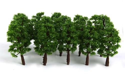 Árboles de escamas, 20 unidades de 8 cm, modelo de árboles de micropaisaje, escala arquitectónica, diseño de tren, construcción de árboles