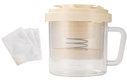 predolo Yogurtiera con Coperchio E Filtro per La Separazione Del Siero di Latte in Verdure E Formaggi, Bianco