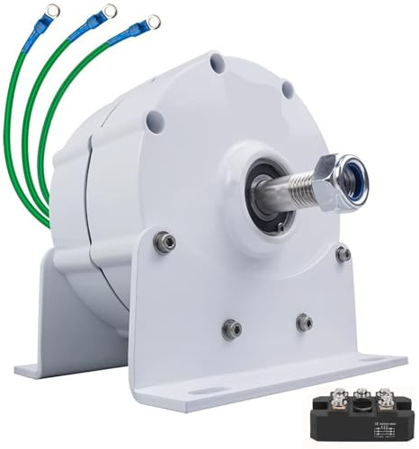 Generador De Imanes Permanentes, 5000W 6000 W 8000 W 9000W 10000W 12000W Generador De Imanes Permanentes TrifáSico Sin Engranajes 24V 48V 96V Ca Alternador Generador De Turbina EóLica,12000W-24V