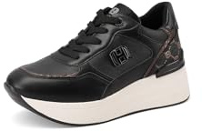 QUEEN HELENA Zapatillas altas Zapatillas de deporte plataforma ligeras mujer X33-26, Negro , 39 EU