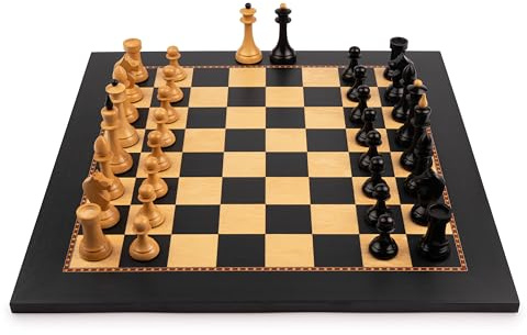 Sqaure - Premium Schachspiel Set aus Holz - DAS DAMENGAMBIT 50 Exklusive Box - Schachbrett und Schachfiguren - Schach aus Geschenk