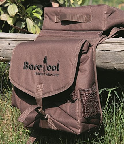 Barefoot Satteltasche braun – Gepolsterte, wasserabweisende Packtaschen mit abnehmbarem Mittelteil, Flaschenhaltern & GPS-Tasche – Viel Stauraum für Wanderreiten & Trekking