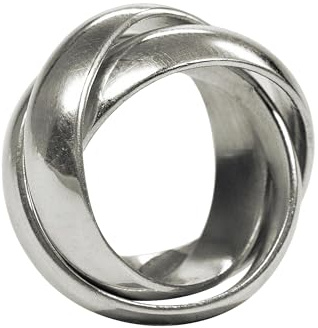 SILBERMOOS XL XXL Ringe in großen Größen Damenring Herrenring Dreierring verspielt massiv glänzend Größe 64, 66, 68, 70 Sterling Silber 925