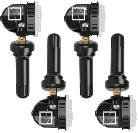 CDWTPS TPMS Sensor GM 4-Pack, 315MHZ Tire Pressure Monitor System for Chevy Silverado GMC Buick Cadillac Hummer Pontiac GM SAAB Saturn Replace#13598771,13598772,13586335,13581558,20923680