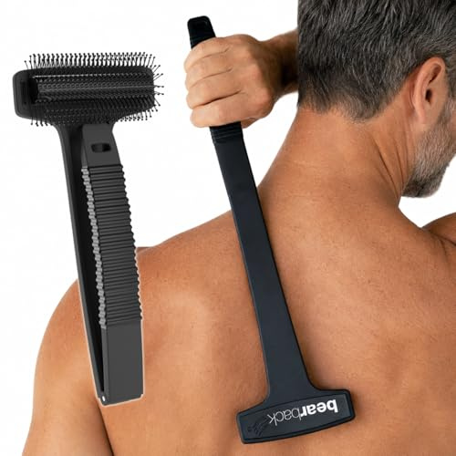 Bearback Back Scratcher for Men & Women - Long Reach Folding Handle, Skin-Safe Bristles - Extendable, Portable, Easy to Clean - Designed by a USA Small Business
