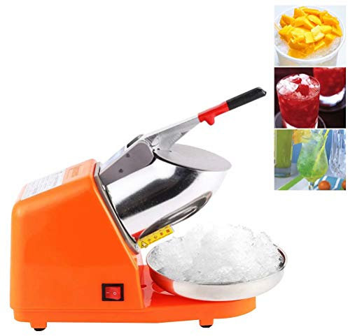 SIERINO Broyeur à Glace Électrique Ice Crusher Machine de Rasage à Glace Maison et Commercial Fabricant de Cône de Neige Machine à Glace Pilée en Acier Inoxydable,187lbs par Heure