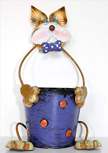 Decohouse - MACETERO Original Gato - Soporte Flores Plantas Divertido - 12x26 cm - Regalo Original y Barato