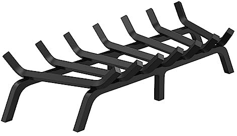 VEVOR Grille à bûches de cheminée, 762 mm avec 6 pieds de support, barres en acier massif revêtement en poudre 19 mm, support de combustion de bois de chauffage pour cheminée intérieure et extérieure