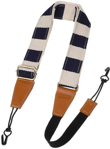 Vaguelly Cotton Ukulele Strap - Adjustable No-Drill Shoulder Sling for Soprano Concert & Tenor Ukuleles Lightweight & Versatile