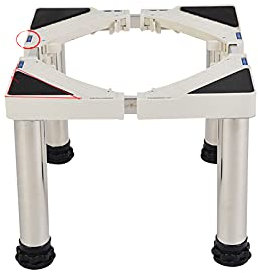 Samnuerly Protable Washing Machine Base Adjustable Length 30-45cm Width 38-54cm Fridge Freezer Stand Pedestal Air Conditioner Floor Trays for Dishwasher Plant Container Wine Cooler (23-27cm) ()