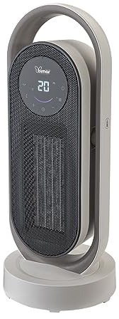 Bimar HP132 Termoventilatore PTC a Colonna 3D Elettronico, Stufetta 2000W a Basso Consumo con Telecomando e Timer 24h, Termostato Regolabile e 2 Potenze di Riscaldamento, Oscillazione Automatica