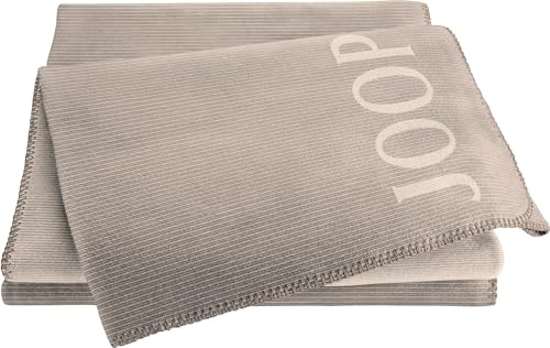 Joop! Wohndecke Touch Baumwollmischung steingrau Größe 220x240 cm