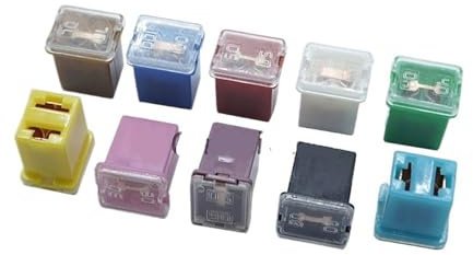 2 Stück quadratischer Auto-Sicherungskasten, wasserdichte Steckdose, 32 V DC, Anschlussart, Sicherung 20 A, 30 A, 40 A, 50 A, 60 A, 70 A, 80 A, 90 A, 100 A, 120 A (Size : 40A, Color : Large Male)