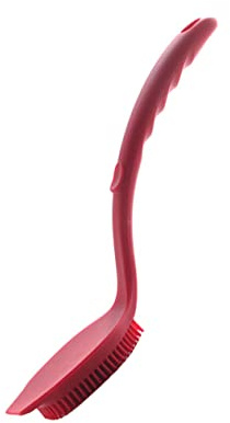 SKISUNO Silicone Pot Cleaning Brush with Long Handle Versatile Dish Washing Brush for Pots Pans and Sinks Bristles for Scrubbing