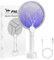 PALONE Raquette Electrique Insectes 4000V Raquette Moustique Electrique avec Base de Recharge USB Double Protection Efficace Anti Moustique & Insectes Volants, pour Intérieur et Extérieur