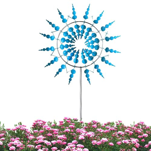 Windmühle Aus Metall, Metall Windmühle,Windspiel Magische Windmühle, Windbetriebene Kinetische Skulptur,Einzigartige Und Magische Metall Windmühle,Windmühle Skulptur Hof Für Hof Und Garten