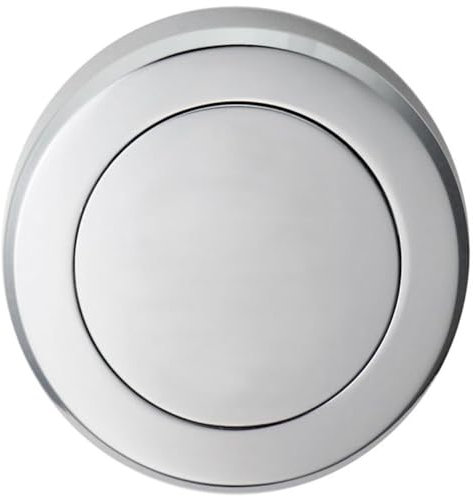 Screwless Round Blank Escutcheon Cover - Satin Chrome 50mm Door Key Plate