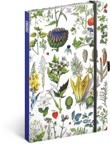 NOTIQUE Notizbuch Gepunktet A5 Hardcover Gummiband - Artisanale Kräuter | Das Designer Notebook Dotted, Notizblock, Notizheft, Journal und Tagebuch für Erwachsene, Damen bietet Platz für Skizzen.