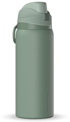 Hydrapeak Oasis 32 oz Water Bottle with Chug Lid, Stainless Steel Insulated Water Bottle For Men and Women, Sage Leaf