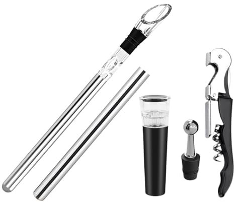 WJnflQN Wine Bottle Cooler Stick - Wine Chilling Stick Set | Bar Accessories Wine Bottle Freezer Stick for Family Gathering, Camping, Travel, Indoor, Parties
