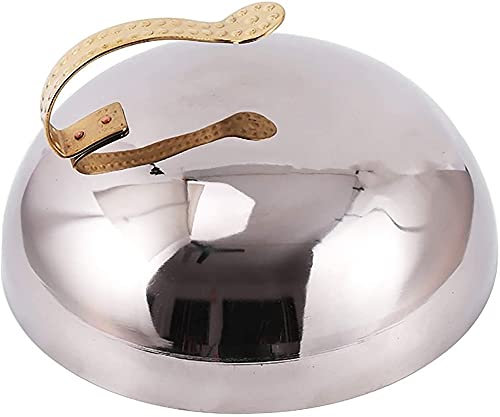 YXUANYZNB Teppanyaki lid Stainless Steel Dining Bell Plate Bell teppanyaki lid Steak Cover Hood Burger Hood Melting Dome Fly Hood Cheese Hood for cheesburger Hamburger Bell -30 * 17cm