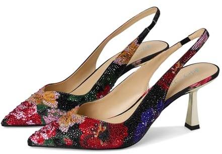 Betsey Johnson Women's SB-Clark Pump, Black Floral Multi, 9.5