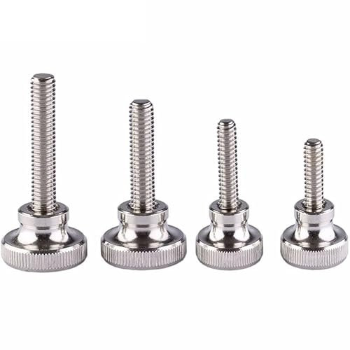 BCOMFY M2 M3 M4 M5 M6 M8 M10 Edelstahl Rändel Hoher Stufenkopf Handfest Rändelschraube Vorhangfassade Glasverriegelung Rändelschraube einstellen(M2.5x10mm 25pcs)