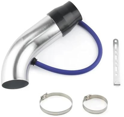 VNSMM Lufteinlass im Auto 3 ''75mm Auto Cold Air Intake System Turbo Induktion Rohr Rohr Silber Schwarz Rot Farbe Lufteinlässe(Silver)
