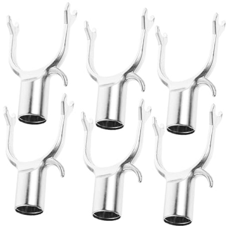 HEMOTON Lot de 6 Tuteurs Métalliques 19 Cm pour Soutien Branches Arbres Fruitiers, Alliage Aluminium, Supports Robustes pour Verger et Décoration de Jardin