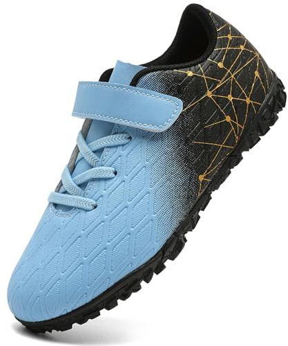 PiDaGlobal Botas de Fútbol Niño Zapatos de Fútbol con Tacos Bajos para Césped Artificial e Indoor Antideslizantes para Entrenamiento y Fútbol Sala Adolescentes Zapatillas de Fútbol