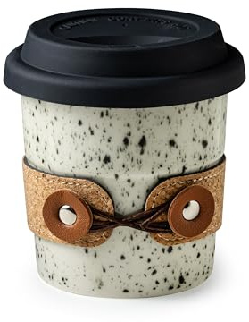 Cormomu To Go Coffee Mug Porcelain, Travel Coffee Tumbler, Spill Proof