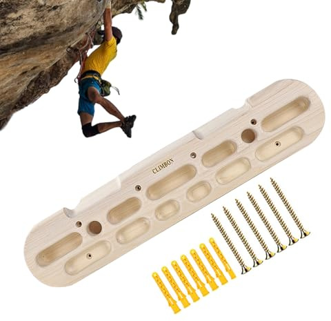 Generisch Türrahmen-Griffbrett – Kletter-Hangboard aus massivem Holz, ergonomische Griffe, kompaktes Wandwerkzeug, Glatte Oberfläche | Fingerkraft, Aufwärmübungen für Kletterer, Trainingseinheiten